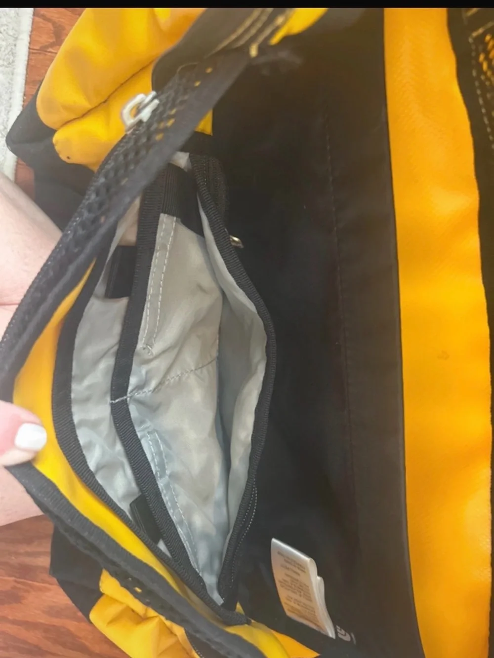 The North Face Yellow and Black Messenger Bag